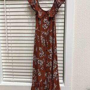 Maurices Rust Floral Maxi Dress